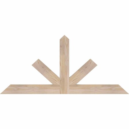 Ekena Millwork Saratoga Smooth Timber Gable Bracket, Douglas Fir, 48"W x 22"H x 1 1/2"D x 3 1/2"F, 11/12 Pitch GBW048X22X0204SAR00SDF